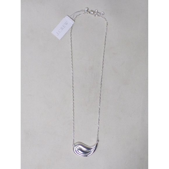 J Crew Paisley Silver Earrings and Necklace Set 24" - Picture 8 of 11